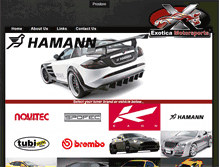 Tablet Screenshot of exotica-motorsports.com